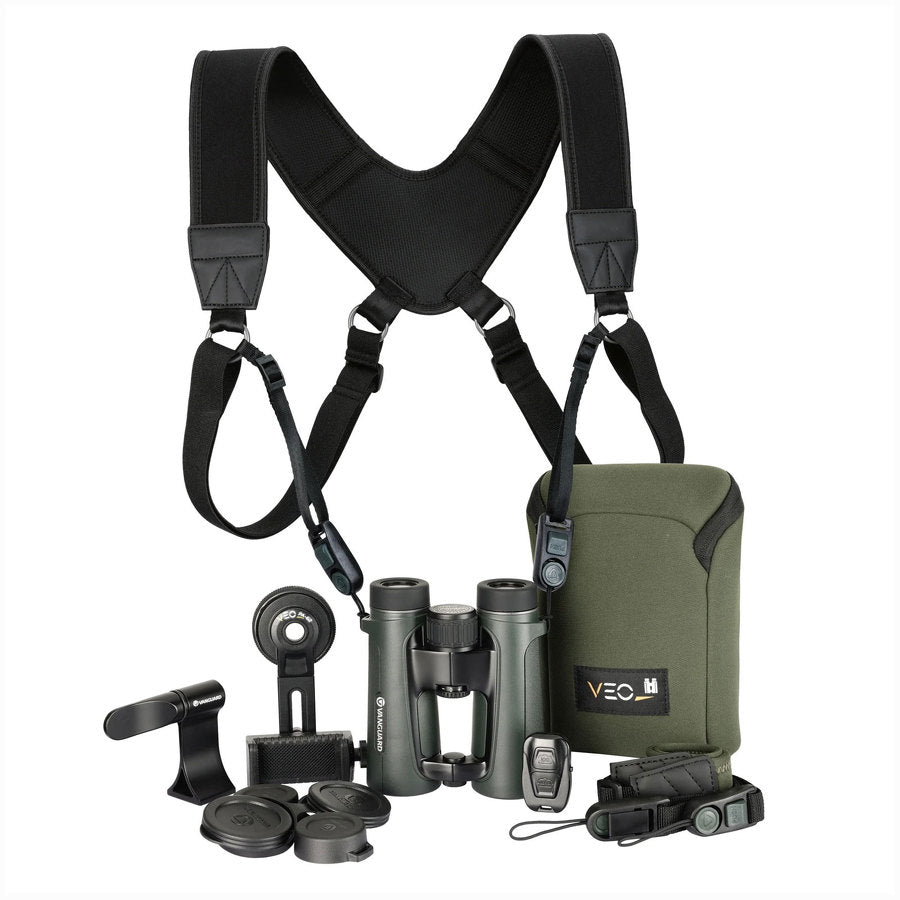 fernglas VEO HD IV 10X42 + Veo Optic Guard Tragegurt + Digiskopie-Kit Pack Vanguard