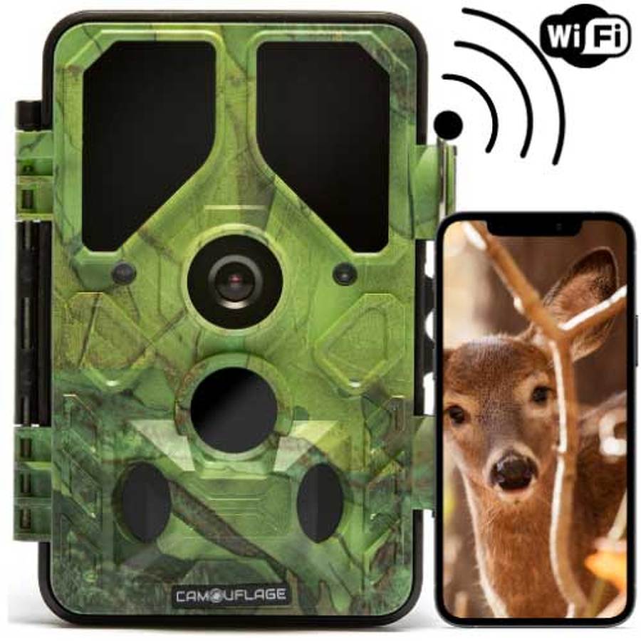 Fotocamera da caccia mimetica EZ45 wifi con invio su smartphone 